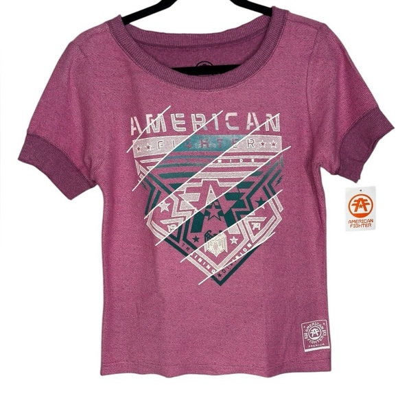 NWT AMERICAN FIGHTER Women's T-Shirt GLADBROOK Athletic Pink Size Medium - Picture 1 of 11